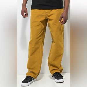 Empyre Loose Fit Golden Yellow Corduroy Skate Pants